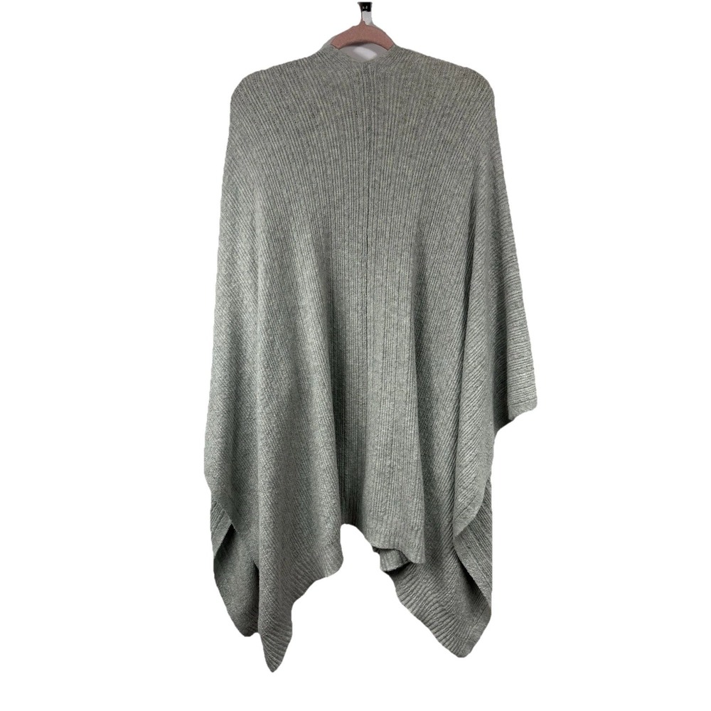Tommy‎ Bahama Heather Grey Open Front Shawl Cozy Jetset Travel Wrap OS Coastal - Picture 6 of 6